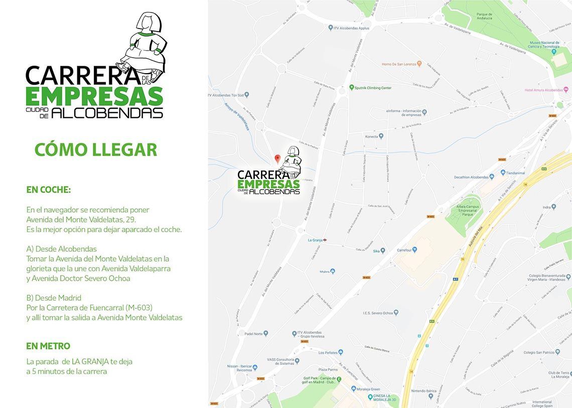 COMO LLEGAR Carrera Empresas Alcobendas 2019 web 1140