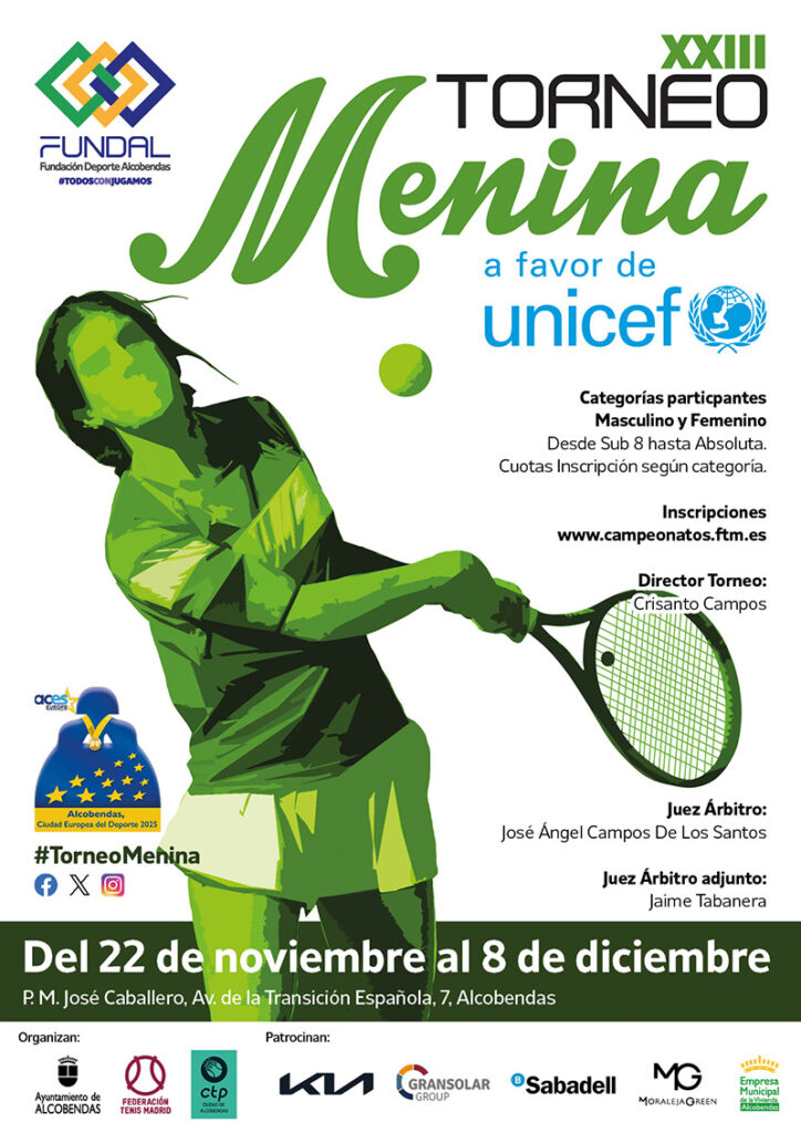 Vuelve el Torneo Menina de Tenis Base: Una cita imprescindible para el deporte en Alcobendas 1 CartelMenina2024