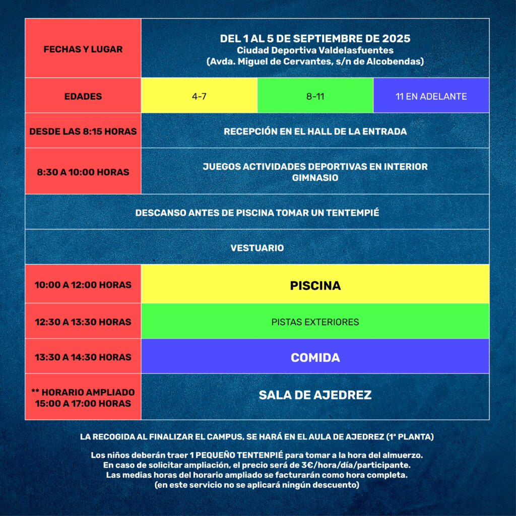 Vuelven los "Días Sin Cole" de FUNDAL este septiembre en Alcobendas 2 HORARIO